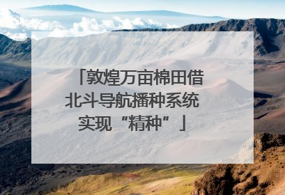 敦煌万亩棉田借北斗导航播种系统实现“精种”