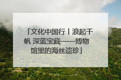 文化中国行丨浪起千帆 深蓝宝藏——博物馆里的海丝遗珍