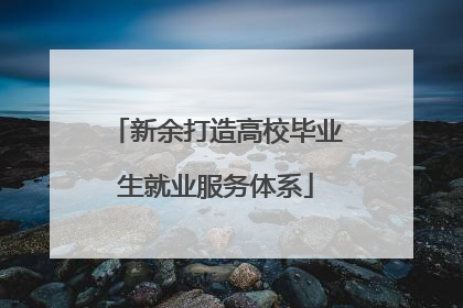 新余打造高校毕业生就业服务体系