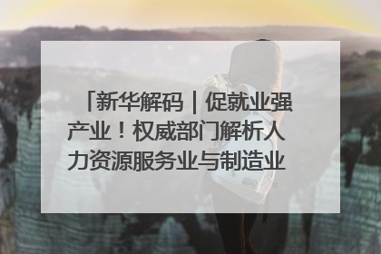 新华解码｜促就业强产业！权威部门解析人力资源服务业与制造业融合发展试点