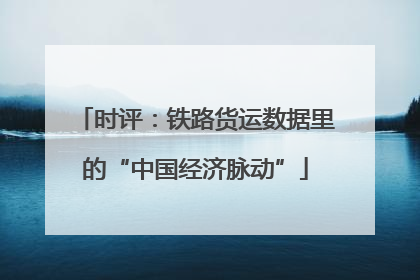 时评：铁路货运数据里的“中国经济脉动”