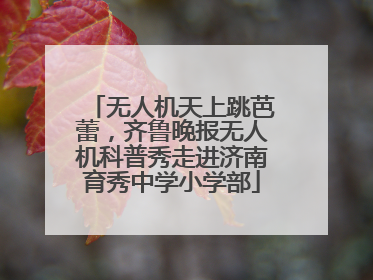 无人机天上跳芭蕾，齐鲁晚报无人机科普秀走进济南育秀中学小学部