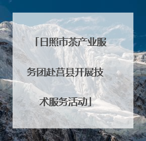 日照市茶产业服务团赴莒县开展技术服务活动