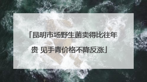 昆明市场野生菌卖得比往年贵 见手青价格不降反涨