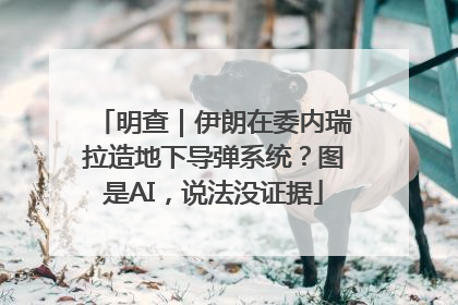 明查｜伊朗在委内瑞拉造地下导弹系统？图是AI，说法没证据