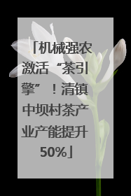 机械强农激活“茶引擎”！清镇中坝村茶产业产能提升50%