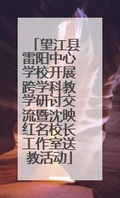 望江县雷阳中心学校开展跨学科教学研讨交流暨沈映红名校长工作室送教活动