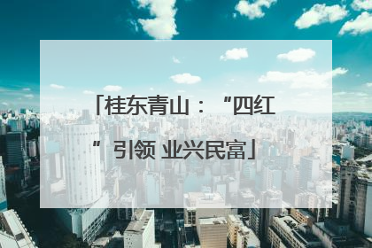 桂东青山：“四红”引领 业兴民富