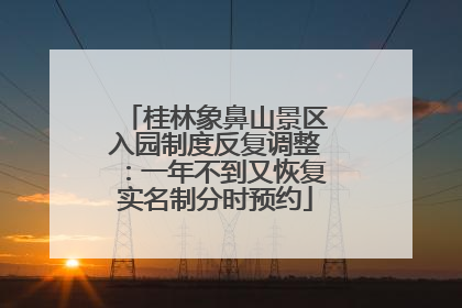 桂林象鼻山景区入园制度反复调整：一年不到又恢复实名制分时预约