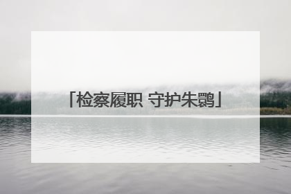 检察履职 守护朱鹮