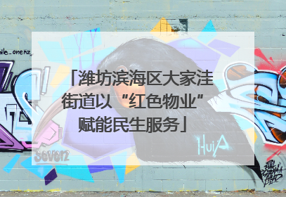 潍坊滨海区大家洼街道以“红色物业”赋能民生服务