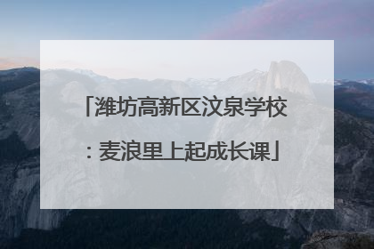 潍坊高新区汶泉学校：麦浪里上起成长课