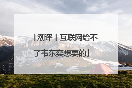 潮评丨互联网给不了韦东奕想要的