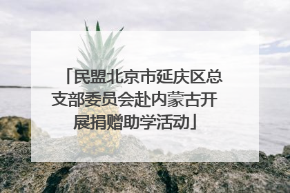 民盟北京市延庆区总支部委员会赴内蒙古开展捐赠助学活动