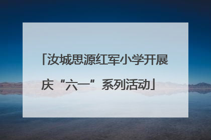汝城思源红军小学开展庆“六一”系列活动