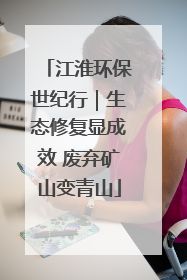 江淮环保世纪行｜生态修复显成效 废弃矿山变青山