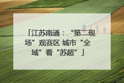 江苏南通：“第二现场”观赛区 城市“全域”看“苏超”