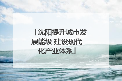 沈阳提升城市发展能级 建设现代化产业体系