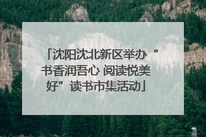 沈阳沈北新区举办“书香润吾心 阅读悦美好”读书市集活动
