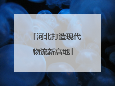 河北打造现代物流新高地