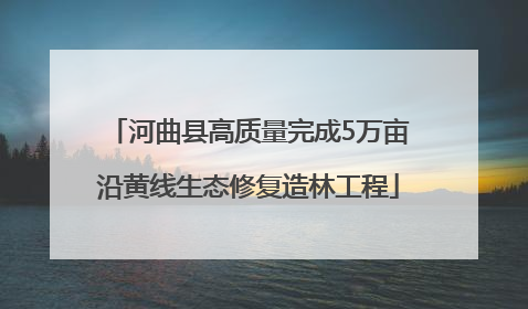 河曲县高质量完成5万亩沿黄线生态修复造林工程