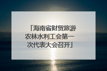 海南省财贸旅游农林水利工会第一次代表大会召开