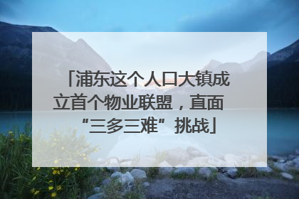浦东这个人口大镇成立首个物业联盟，直面“三多三难”挑战