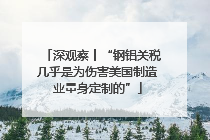 深观察丨“钢铝关税几乎是为伤害美国制造业量身定制的”