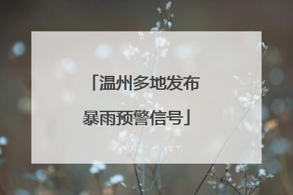 温州多地发布暴雨预警信号