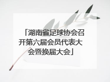 湖南省足球协会召开第六届会员代表大会暨换届大会
