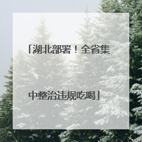 湖北部署！全省集中整治违规吃喝