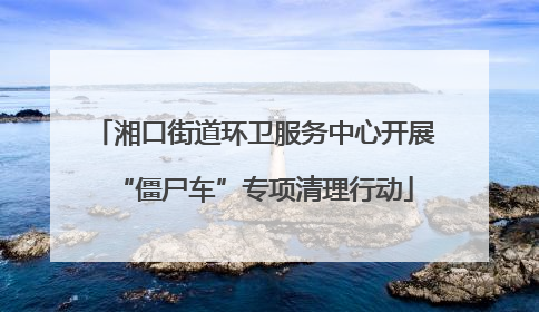 湘口街道环卫服务中心开展“僵尸车”专项清理行动