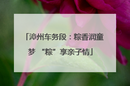 漳州车务段：粽香润童梦 “粽”享亲子情