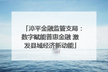 漳平金融监管支局：数字赋能普惠金融 激发县域经济新动能