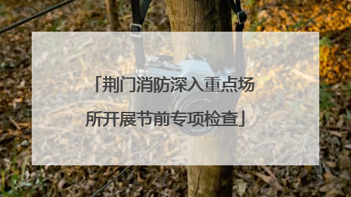 荆门消防深入重点场所开展节前专项检查