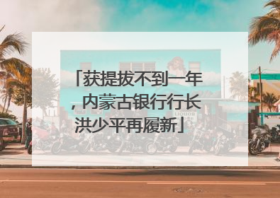 获提拔不到一年，内蒙古银行行长洪少平再履新