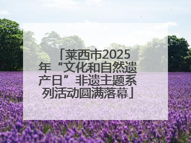 莱西市2025年“文化和自然遗产日”非遗主题系列活动圆满落幕