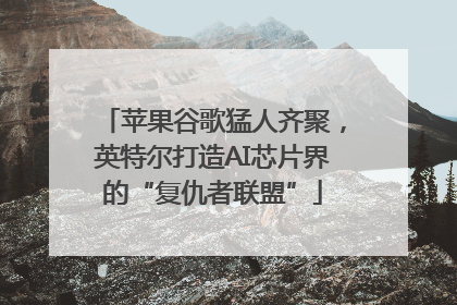 苹果谷歌猛人齐聚，英特尔打造AI芯片界的“复仇者联盟”