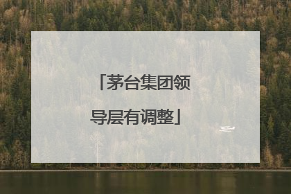 茅台集团领导层有调整