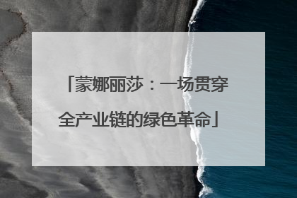 蒙娜丽莎：一场贯穿全产业链的绿色革命