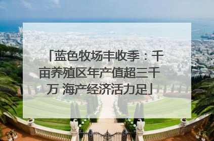 蓝色牧场丰收季：千亩养殖区年产值超三千万 海产经济活力足