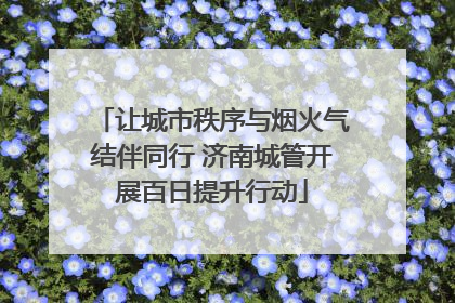 让城市秩序与烟火气结伴同行 济南城管开展百日提升行动