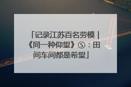记录江苏百名劳模｜《同一种仰望》⑤：田间车间都是希望