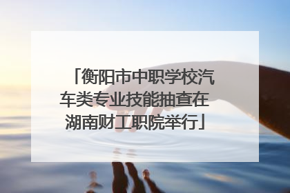 衡阳市中职学校汽车类专业技能抽查在湖南财工职院举行