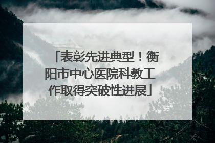 表彰先进典型！衡阳市中心医院科教工作取得突破性进展