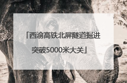西渝高铁北屏隧道掘进突破5000米大关