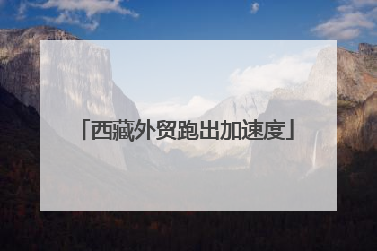 西藏外贸跑出加速度