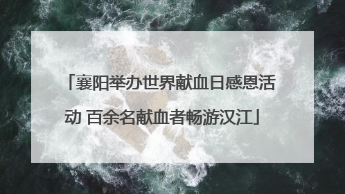 襄阳举办世界献血日感恩活动 百余名献血者畅游汉江