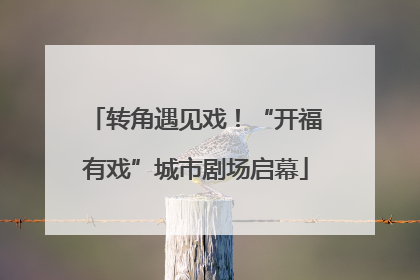 转角遇见戏！“开福有戏”城市剧场启幕