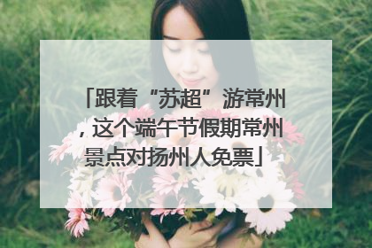 跟着“苏超”游常州，这个端午节假期常州景点对扬州人免票